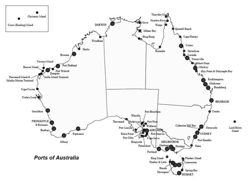 Australian Port locations